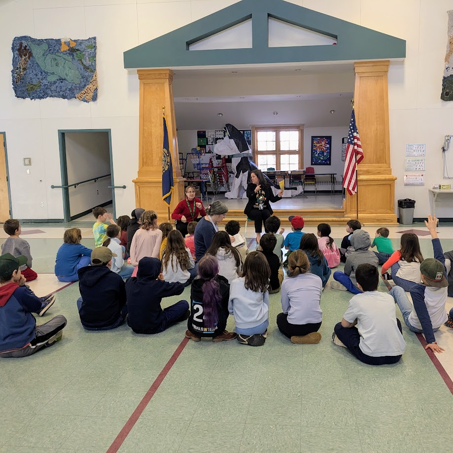 students listening to guest reader